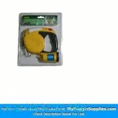 10 FT Retractable Dog Leash Flashlight   Dispenser Bag - M