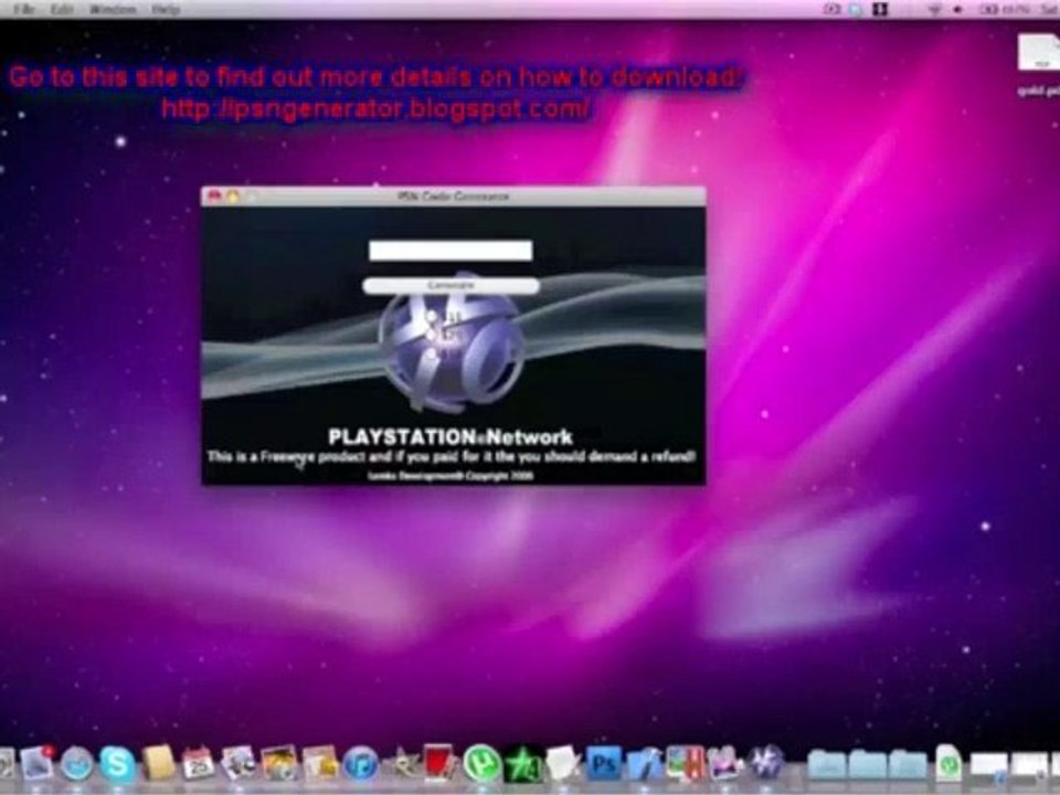 PSN GEN 2011 - key generator for MAC and PC!