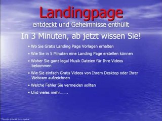Landingpage erstellen, Vorlagen, Gratis Kurs