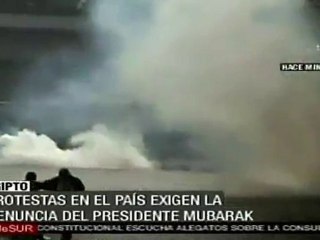 Descargar video: Protestas en Egipto exigen la renuncia de Hosni Mubarak