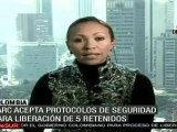 Acepta guerrilla colombiana protocolo para liberación de pr