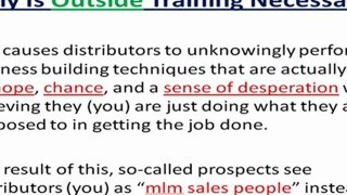 Training OUTSIDE Your Network Marketing Company is Necessary
