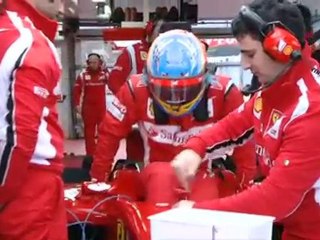 Ferrari  F150 primeras vueltas en fiorano 2011