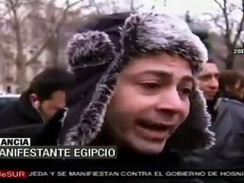 Protestas en embajada egipcia en Francia, manifestantes exig