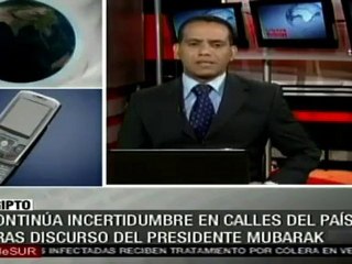 Continúa incertidumbre en las calles del país tras discurso del presidente Mubarak