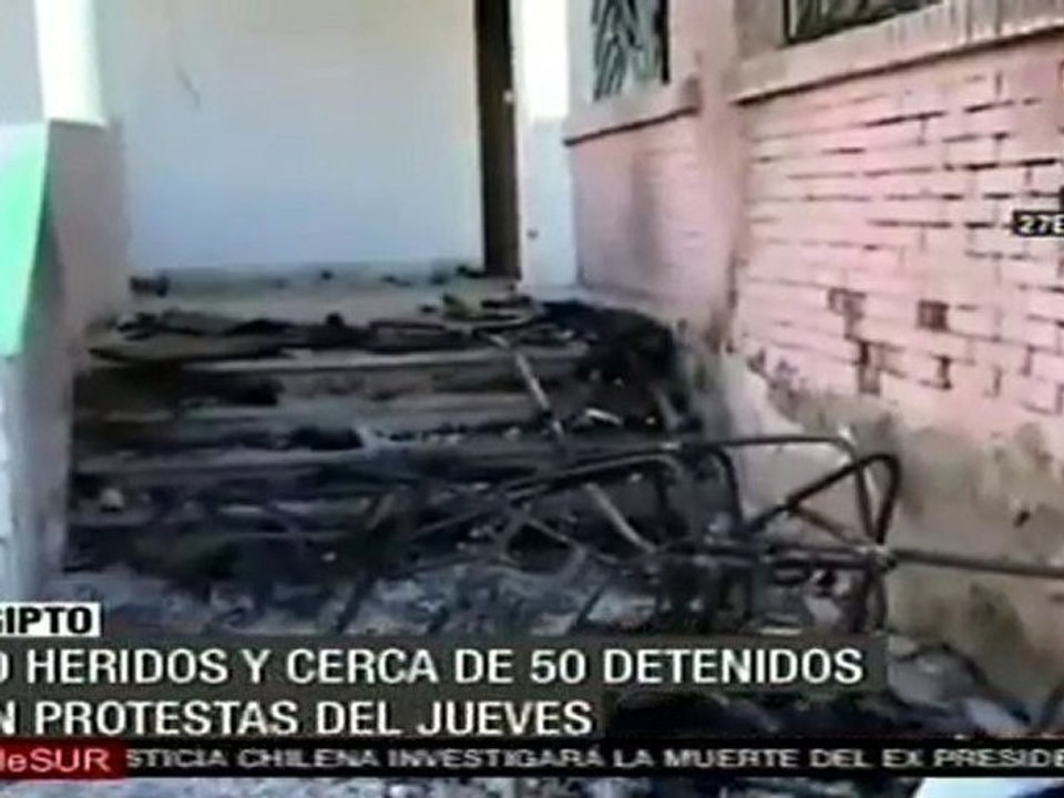 Escalada de violencia en Egipto en medio de las protestas contra Mubarak