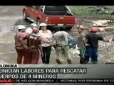 Intentan rescatar a cuatro mineros atrapados en Colombia