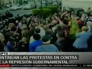 Скачать видео: Continúan manifestaciones en Egipto contra represión gubernamental