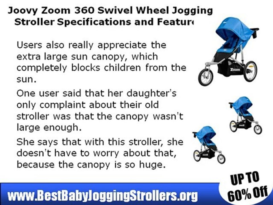 Joovy Zoom 360 Swivel Wheel Jogging Stroller