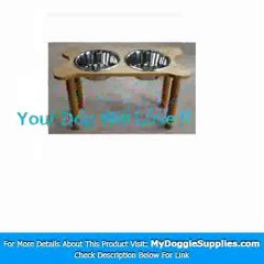 2 Bowl Bone Shaped Pet Diner Size  Small  Finish  Medium W