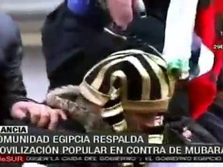 Comunidad egipcia en Francia respalda movilización contra Mubarak