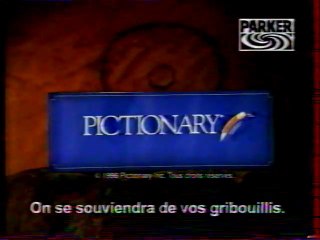 Publicité Pictionary Parker 1996