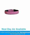 20 quot  Pink Bling Bling Glitter leather dog collar - My
