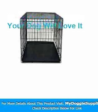 24 quot Pet Folding Dog Cat Crate Cage Kennel w ABS Tray