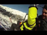 Vol biplace parapente hiver paragliding tandem flight winter