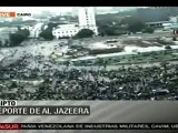 Toque de queda no detiene a ciudadanos egipcios, Al Jazeera sigue transmitiendo