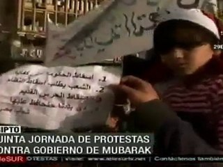 Quinta jornada de protestas en Egipto