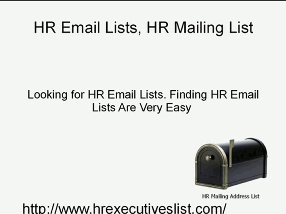 HR Email Lists