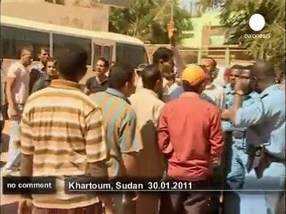 Protest march in Sudan over unrest in Egypt - no comment