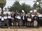 Iraqis demonstrate in support of Egyptian... - no comment