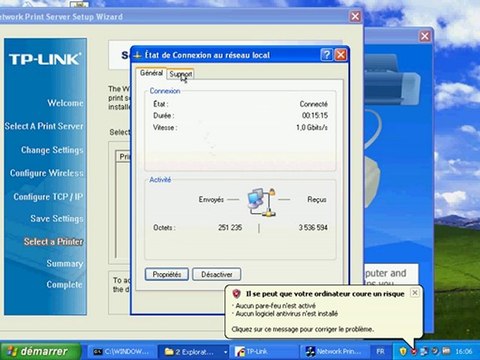 configuration serveur d'impression PS110U