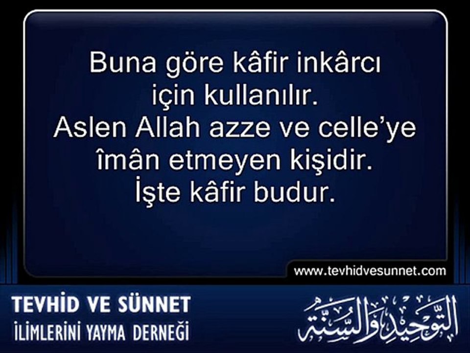 AKÎDE ◆ Kafir ile Müşrik Arasındaki Fark Nedir ?