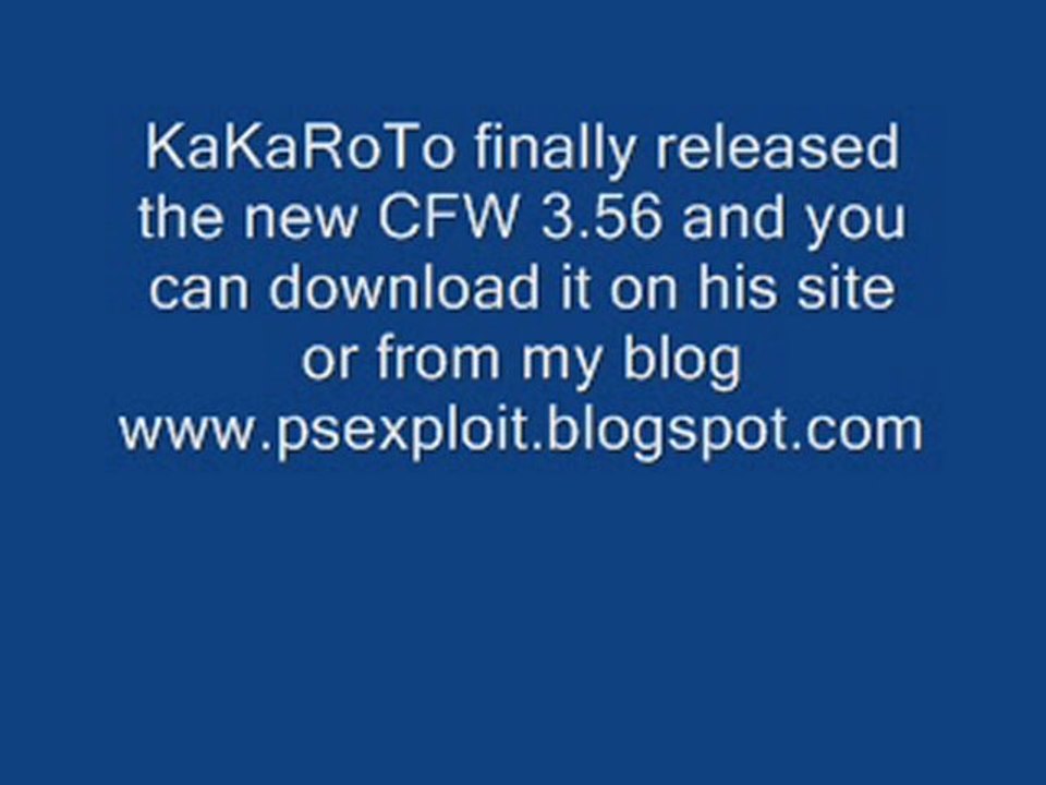 KaKaRoTo's Custom Firmware 3.56 for PS3 released!