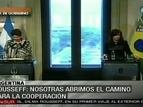Fernández y Rousseff profundizan alianza entre Argentina y Brasil
