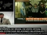 Dilma Rousseff y Cristina Fernández, reunidas en Argentina