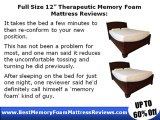 Full Size Therapeutic Memory Foam Mattress