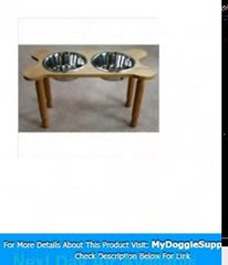 2 Bowl Bone Shaped Pet Diner Size  Medium  Finish  Medium