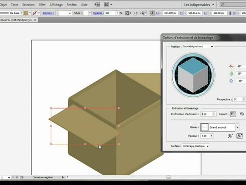 Tutoriel Illustrator : Créer une boîte en carton