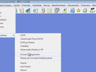 JRC: Cadastros Auxiliares - Parte 2/2 ~ SysFAT - LITE.