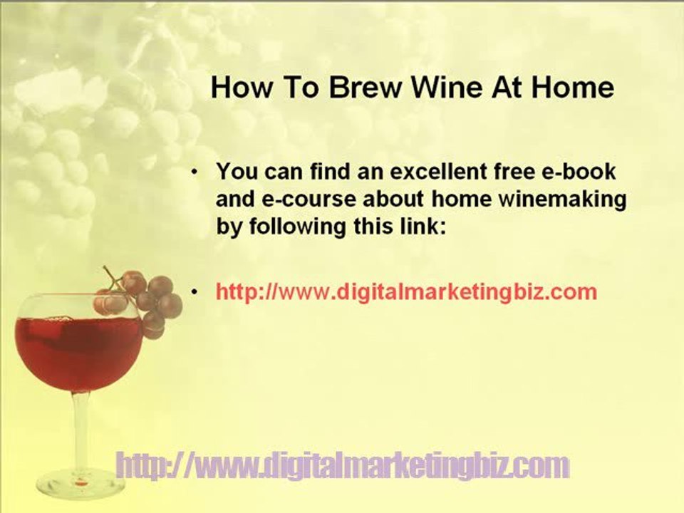 Free e-book and e-course how to make wine at home