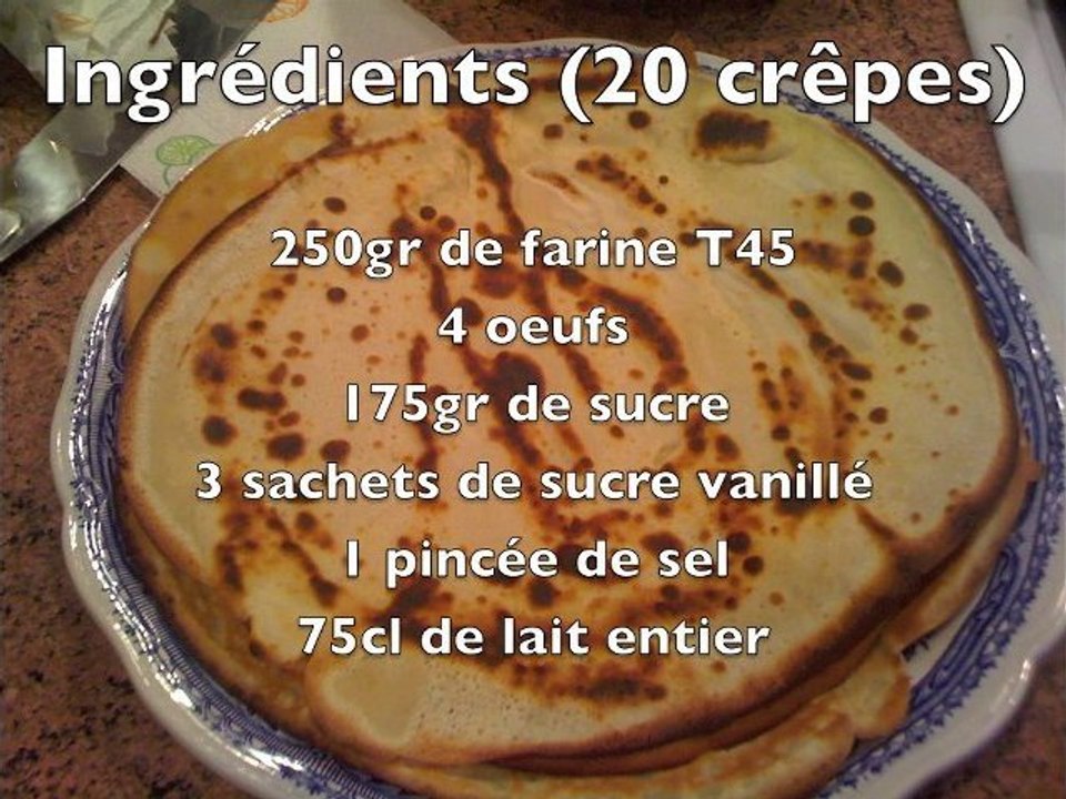 Recette des crêpes - pâte à crêpes