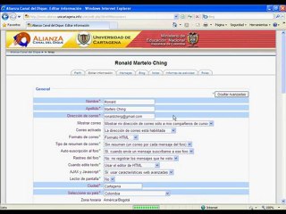 Como Editar el Perfil e Informacion Personal en Moodle?