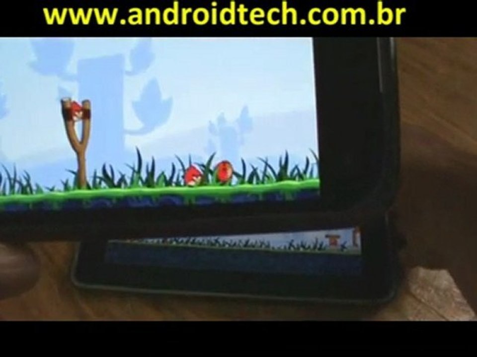 IPad e Galaxy S, comparando o jogo Angry Birds