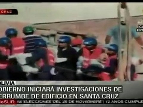Gobierno iniciará investigaciones de derrumbe de edificio en Bolivia