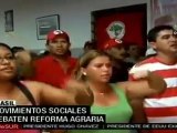 Movimientos sociales debaten reforma agraria