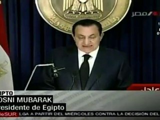 Mubarak dijo que no renunciará pero habrá elecciones y "transición pacífica"