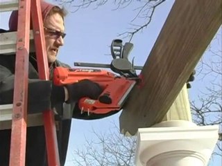 How to Build a Pergola - 16.Attach Main Beams to Pergola