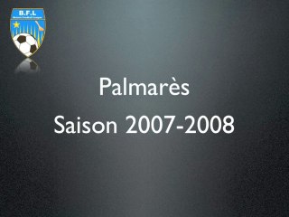 Palmarès 2007-2008