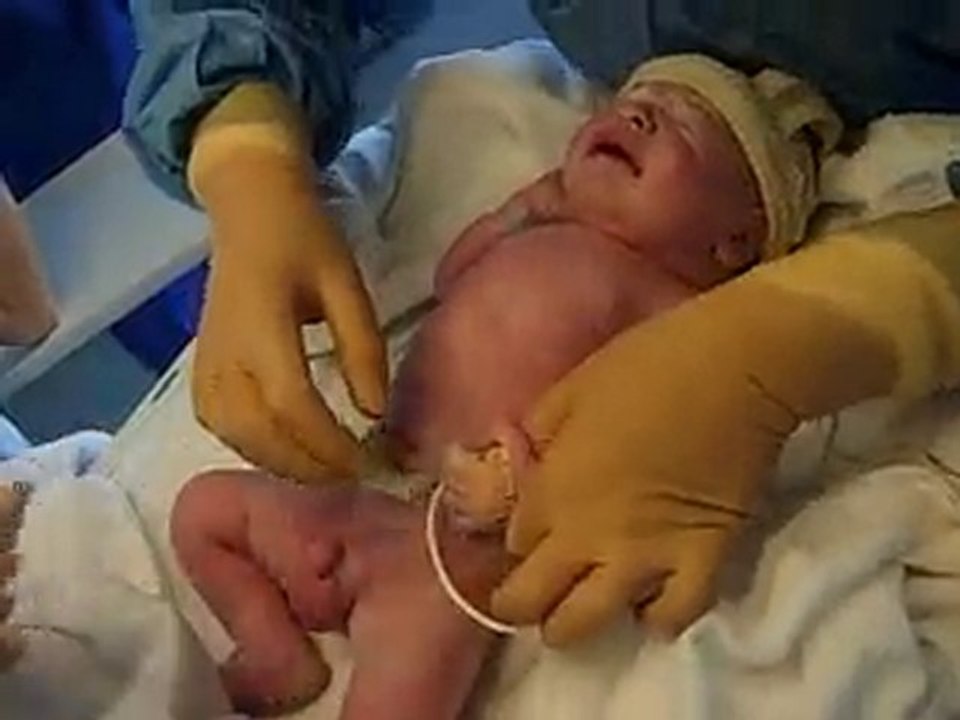 Léandre juste après sa naissance ...