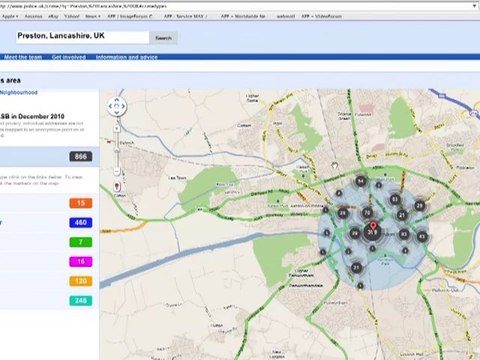 GB: visualiser crimes et délits rue par rue