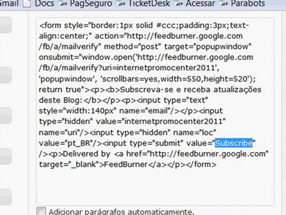 Como criar lista de emails para divulgar seu blog