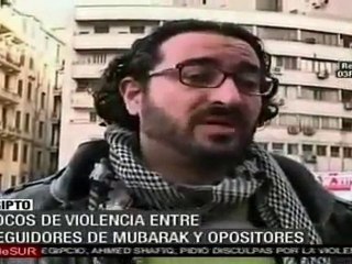 Tensa calma en Egipto, conviven manifestantes a favor y en contra de Mubarak