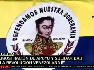 Manifestaciones de apoyo a la Revolución Bolivariana  en Bolivia y Colombia