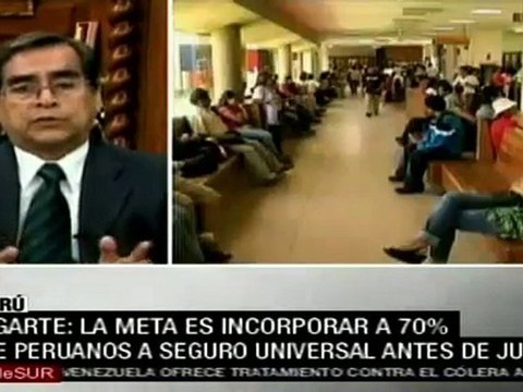Ugarte: la meta es incorporar a 70% de la población en Perú a seguro universal antes de Julio