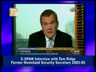 C-SPAN interview with Tom Ridge, former Homeland