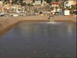 Obres d'extracció d'arena al Port de Sóller